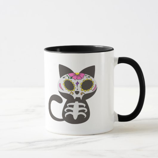 Dag van de dode kat - Kies achtergrondkleur Mok (Rechts)