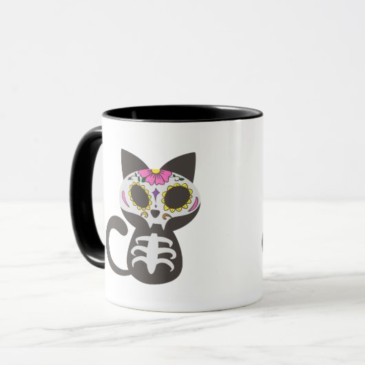 Dag van de dode kat - Kies achtergrondkleur Mok (Voorkant links)