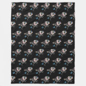 Dag van de dode kattensuikerschedel en vlinder fleece deken (Voorkant)