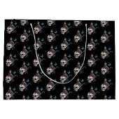 Dag van de dode kattensuikerschedel en vlinder groot cadeauzakje (Achterkant)