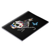 Dag van de dode kattensuikerschedel en vlinder notitieboek (Linkerzijde)