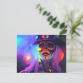 Dag van de dode koningin van New Orleans Briefkaart (Staand voorkant)