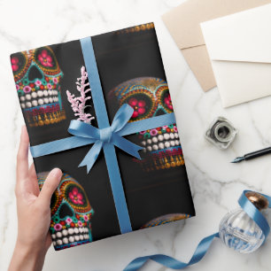 Dag van de Dode, Macabre Skull Cadeaupapier