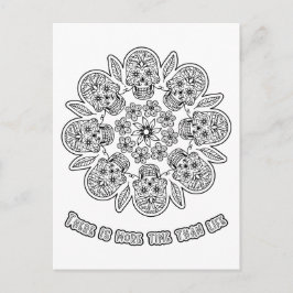 Dag van de dode Mandala Coloring Activity Briefkaart