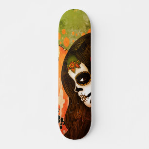 Dag van de Dode Meisjes Gezichtskunst Skateboard