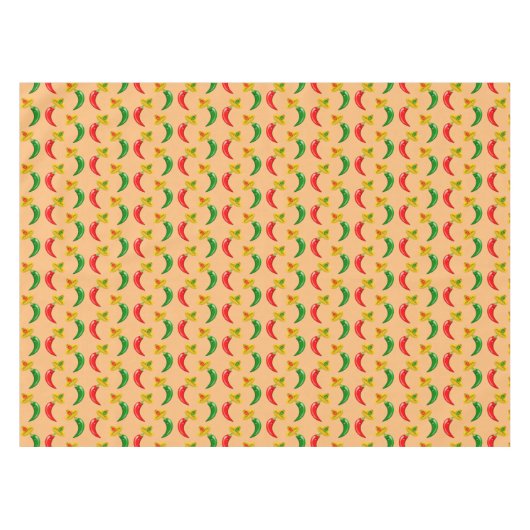 Dag van de Dode Mexicaan Chilis Patterned Tafelkleed (Voorkant (Horizontaal))