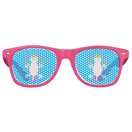 Dag van de dode Mexicaanse Axolotl Retro Zonnebril (Voorkant)