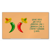 Dag van de Dode Mexicaanse Chilis Custom Magnetisch Visitekaartje (Voorkant)