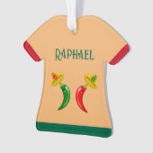 Dag van de Dode Mexicaanse Chilis Custom Name Ornament (voorkant)