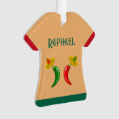 Dag van de Dode Mexicaanse Chilis Custom Name Ornament (voorkant)