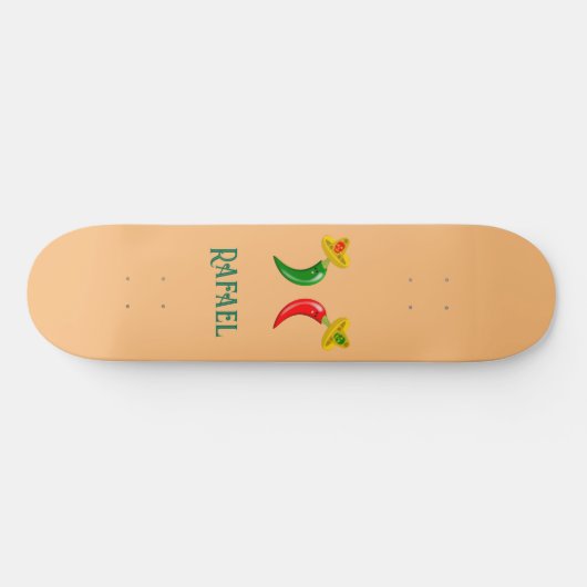 Dag van de Dode Mexicaanse Chilis Custom Name Skateboard (Horizontaal)