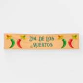 Dag van de Dode Mexicaanse Chilis Custom Spandoek (Horizontaal)