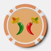 Dag van de Dode Mexicaanse Chilis Poker Chips (Achterkant)