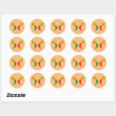 Dag van de Dode Mexicaanse Chilis Ronde Sticker (Vel)