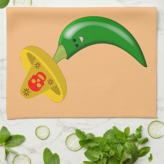 Dag van de Dode Mexicaanse Chilis Theedoek (Gevouwen)