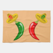 Dag van de Dode Mexicaanse Chilis Theedoek (Horizontaal)