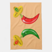 Dag van de Dode Mexicaanse Chilis Theedoek (Verticaal)