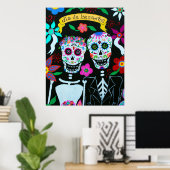 DAG VAN DE DODE MEXICAANSE KUNSTKOPELE POSTERS (Thuiskantoor)