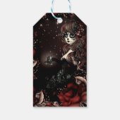 Dag van de Dode Mexicaanse Meisje Verjaardagsfeest Cadeaulabel (Achterkant)