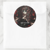 Dag van de Dode Mexicaanse Meisje Verjaardagsfeest Ronde Sticker (Tas)