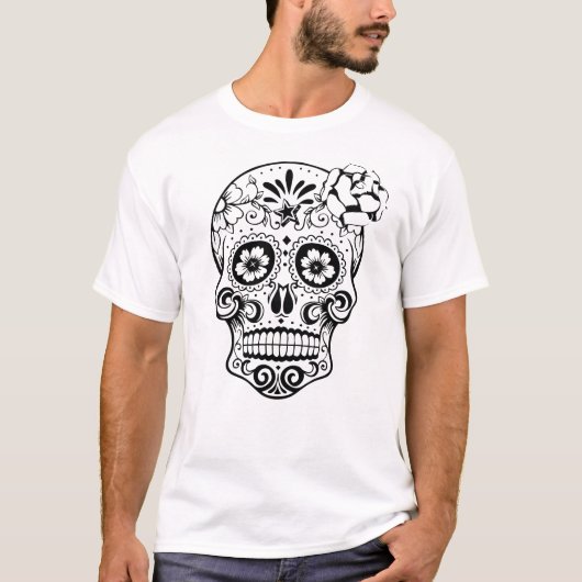Dag van de dode Mexicaanse suikerschedel T-shirt (Voorkant)