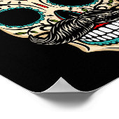 Dag van de dode Mexico El Jefe Boss Sugar Skull Ha Poster (Hoek)
