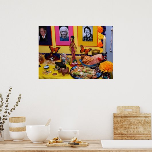 Dag van de Dode Ofrenda Display Poster (Keuken)