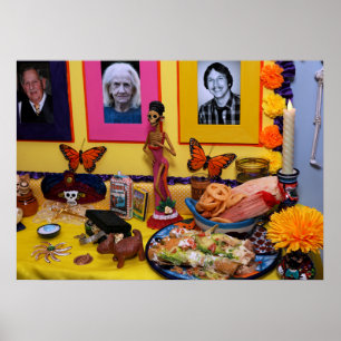 Dag van de Dode Ofrenda Display Poster