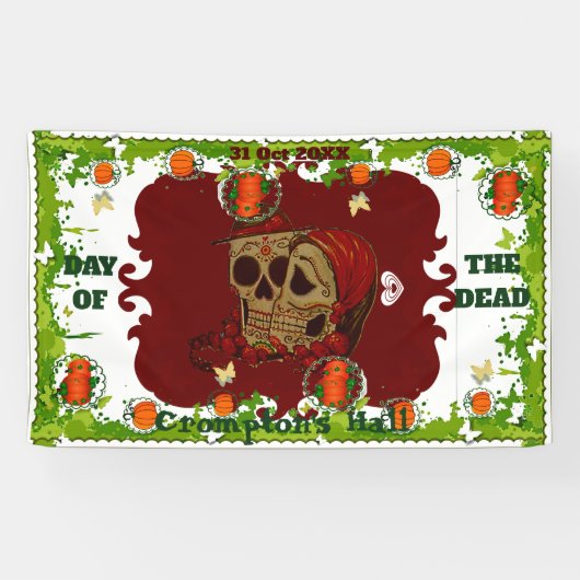 Dag van de Dode Partij Spandoek (Horizontaal)