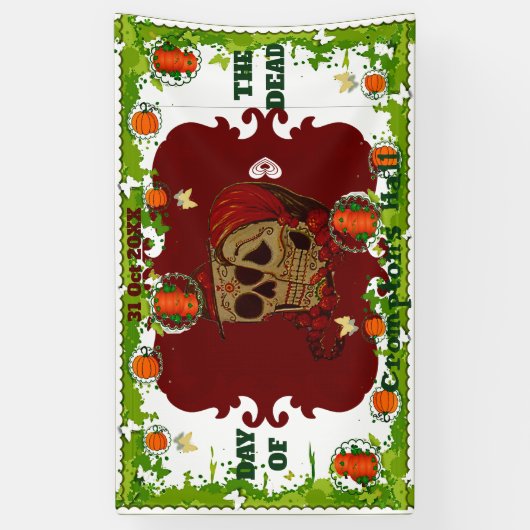 Dag van de Dode Partij Spandoek (Verticaal)