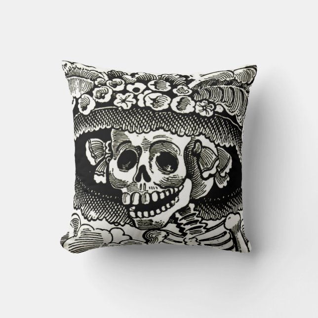 Dag van de dode piloot - La Catrina Kussen (Voorkant)