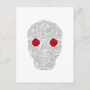 Dag van de dode schedel briefkaart