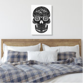 Dag van de dode schedel canvas afdruk (Insitu (Slaapkamer))