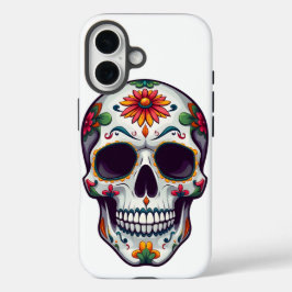 Dag van de dode schedel iPhone 16 hoesje
