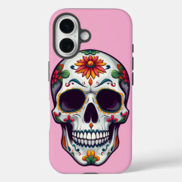 Dag van de dode schedel iPhone 16 hoesje