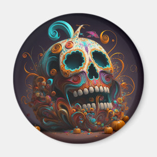 Dag van de Dode Schedel Koelkast Magnet Magneet