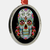 Dag van de dode schedel metalen ornament (Rechts)