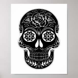 Dag van de dode schedel poster