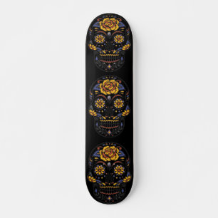 Dag van de dode schedel skateboard