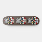 Dag van de dode schedel skateboard (Horizontaal)