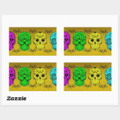 Dag van de Dode Schedel Stickers (Vel)