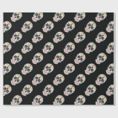 DAG VAN DE DODE SCHEDEL VAN DE SUIKER CADEAUPAPIER (Vlak)