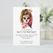 Dag van de dode schilderde Catrina Face Kaart (Staand voorkant)