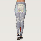 Dag van de dode skeletbloemen Vrouwen Leggings (Achterkant)