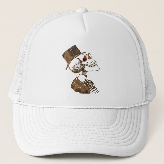 Dag van de Dode Steampunk Trucker Pet (Voorkant)