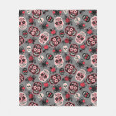 Dag van de dode suikerriet, grijs fleece deken (Voorkant)