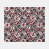 Dag van de dode suikerriet, grijs fleece deken (Voorkant (Horizontaal))