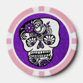 Dag van de dode suikerriet Professionele glitter Poker Chips (Voorkant)
