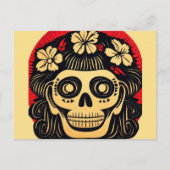 Dag van de Dode Suikerschedel 1 Feestdagenkaart (Voorkant)