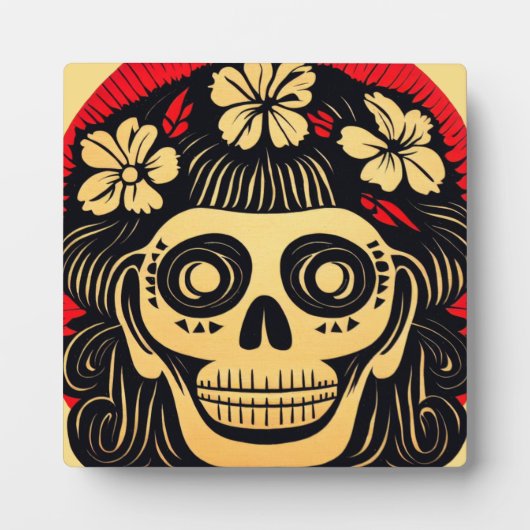 Dag van de Dode Suikerschedel 1 Fotoplaat (Voorkant)